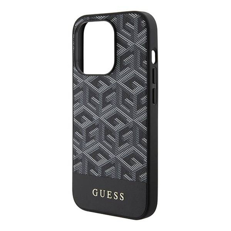 Guess GCube Stripes MagSafe case for iPhone 15 Pro Max - black