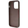 Original Handyhülle IPHONE 14 PRO Guess Hardcase Crossbody 4G Metal Logo (GUHCP14LP4TDSCPW) braun