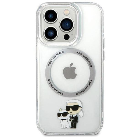 Karl Lagerfeld KLHMP13LHNKCIT iPhone 13 Pro 6.1&quot; hardcase transparent Iconic Karl&amp;Choupette Magsafe