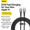 BASEUS kabel Typ C do Apple Lightning 8-pin Power delivery 20W Glimmer Series CADH000101 2m czarny