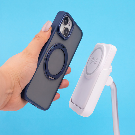 Nakładka Mag Ring Rotating do iPhone 15 Pro Max 6,7&quot; granatowy