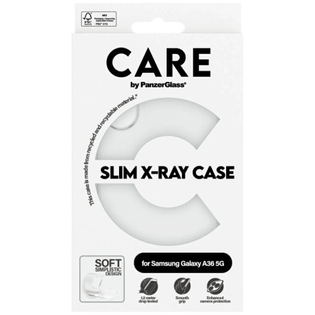 Etui CARE by PanzerGlass Fashion X-Ray na Samsung Galaxy A36 5G - przezroczyste