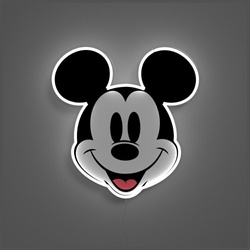 Neon Yellowpop Disney Mickey Printed     Face