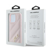 Karl Lagerfeld KLHCP15LPQDSMGP iPhone 15 Pro 6.1" różowy/pink hardcase Diagonal Quilted Script