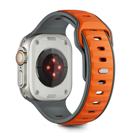 TECH-PROTECT ICONBAND LINE APPLE WATCH 8 / 9 / 10 / 11 / SE / ULTRA (44 / 45 / 46 / 49 MM) GREY/ORANGE