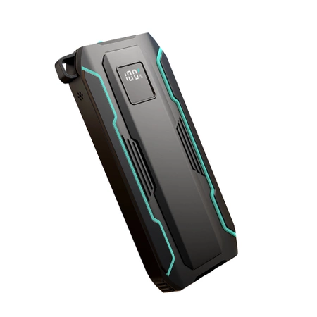 Joyroom JR-L017 22.5W 10000mAh Powerbank with built-in USB-C / Lightning cables - black