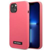 Karl Lagerfeld KLHCP13MSLMP1PI iPhone 13 6.1 "Hardcase fuchsia / fuchsia Silicone Plaque