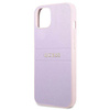 Original Handyhülle IPHONE 13 MINI Guess Saffiano Hot Stamp & Metal Logo (GUHCP13SPSASBPU) violett