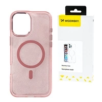 Wozinsky Glitter Case mit Mag Safe für Samsung Galaxy S25 Ultra - Pink mit Glitzer