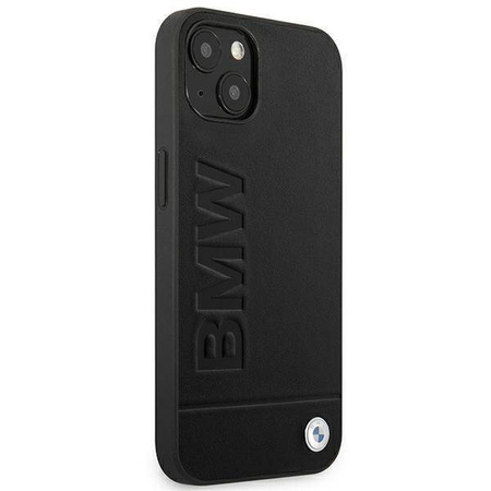 Original Case IPHONE 14 PLUS BMW Leather Stamp (BMHCP14MSLLBK) black