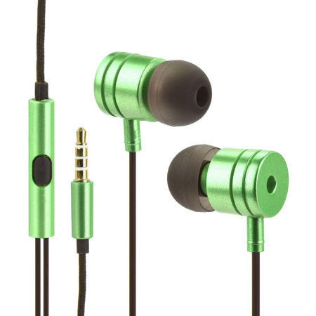 Zestaw słuchawkowy / słuchawki Stereo  box MI metal limonka (Jack 3,5mm)