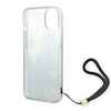 Original Handyhülle IPHONE 14 Guess Hardcase Flower Strap (GUOHCP14SHFLSB) blau