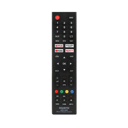 PILOT UNIWERSALNY TV LCD 20W1 URC1699 SMART, NETFLIX, YOUTUBE (LG, SONY, SAMSUNG, PHILIPS, PANASONIC, JVC, BEKO, THOMSON, VESTEL, GRUNDIG, HITACHI, HISENSE, HAIER ITP.)