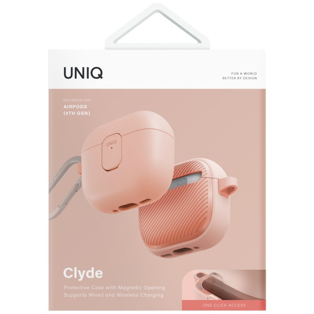 Etui UNIQ Clyde do AirPods 4 Lock Case   różowy