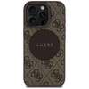 Original Handyhülle IPHONE 16 PRO Guess 4G Circle Classic Logo MagSafe braun