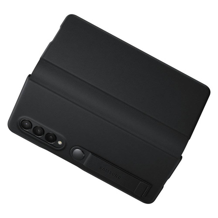 Samsung Leather Flip Cover Pouch Case for Samsung Galaxy Z Fold 3 Flip Cover Stand Black (EF-FF926LBEGWW)