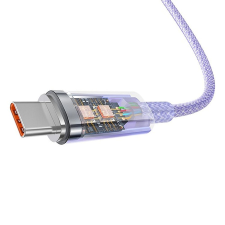 BASEUS kabel USB do Typ C Power Delivery Explorer 100W 2m fioletowy CATS010505