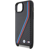 BMW M Edition Carbon Tricolor Lines & Strap case for iPhone 15 Plus / 14 Plus - black