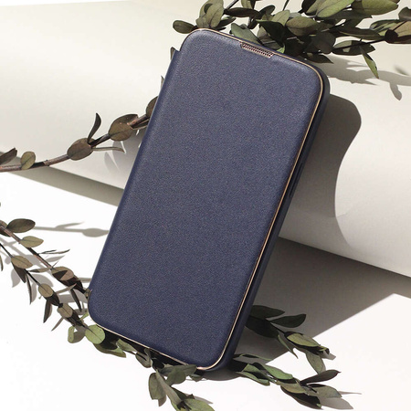 Etui Smart Gold Frame Mag do iPhone 12 / 12 Pro 6,1" granatowe