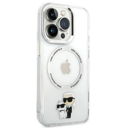 Karl Lagerfeld KLHMP13LHNKCIT iPhone 13 Pro 6.1&quot; hardcase transparent Iconic Karl&amp;Choupette Magsafe