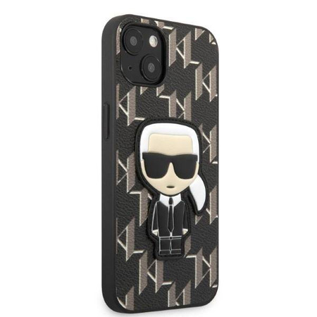 Original Case IPHONE 13 MINI Karl Lagerfeld Hardcase Monogram Ikonik Patch black