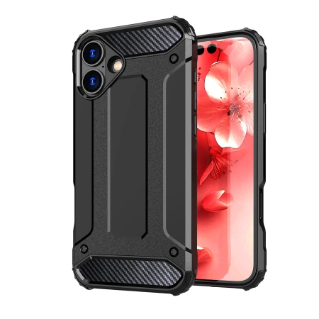 Hybrid Armor Case for iPhone 16e - Black
