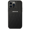 AMG nakładka do iPhone 14 Pro Max 6,7" AMHMP14XOSDBK czarna hard case Leather Curved Lines MagSafe