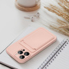 Futerał CARD CASE do IPHONE 11 różowy