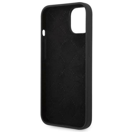 Guess Silicone Triangle Logo - Etui iPhone 14 Plus (czarny)