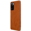 Nillkin Qin Case etui do Xiaomi Redmi Note 11 Pro+ (China) / Redmi Note 11 Pro (China) osłona na aparat kabura pokrowiec obudowa z klapką brązowy