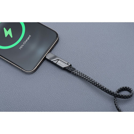 FORCELL F-ENERGY C241 4w1 kabel Typ C / USB A do Typ C / Lightning QC PD 3A 60W 1 m chrom