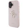 Case IPHONE 16 Guess Grained Big 4G Logo Small Classic Logo pink