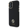 Original Handyhülle IPHONE 16 Guess Hardcase Silicone Logo Strass 4G (GUHCP16SM4DGPK) schwarz