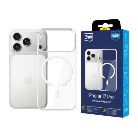 3mk EverClear MagCase for Apple iPhone 17 Pro - transparent