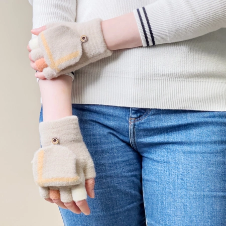 Winter-Handyhandschuhe für Damen/Kinder – weiß