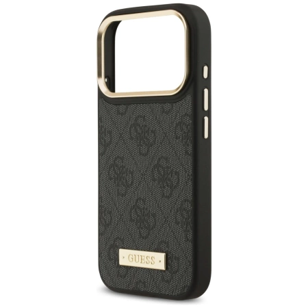 Guess 4G Logo Plate MagSafe Case for iPhone 17 Pro - Black