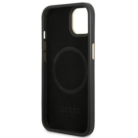 Guess GUHMP14MU4GPRK iPhone 14 Plus 6,7 "schwarz / schwarze Hartschale 4G Logo Plate MagSafe