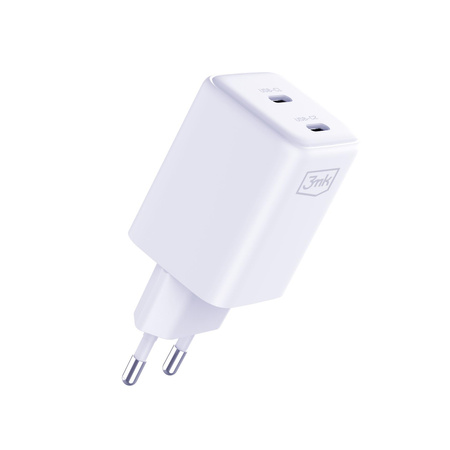 3mk Hyper Charger PD 45W GaN QC4+ PPS 2C Super-Fast Charge 2.0 White