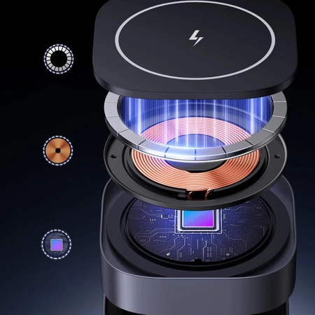 Ugreen W526 3in1 MagSafe / Qi inductive charger for phone / headphones with USB-C port - black