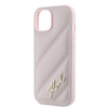 Karl Lagerfeld KLHCP15SPQDSMGP iPhone 15 / 14 / 13 6.1" różowy/pink hardcase Diagonal Quilted Script