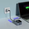 Hub USB-C 12 in 1 Wozinsky WHBC09Y8S multifunktional, mit kabelloser Ladefunktion, Aluminium, mit 15 cm Kabel - grau