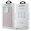 Karl Lagerfeld nakładka do iPhone 16 Pro Max 6,9&quot; KLHMP16XPGMSRPP różowa Hardcase FW Metal Plate MagSafe