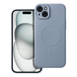 Futerał Silicone Mag Cover kompatybilny z MagSafe do IPHONE 15 PLUS jasny niebieski