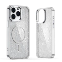 Glitter Case with MagSafe for Samsung Galaxy S25 Edge - White