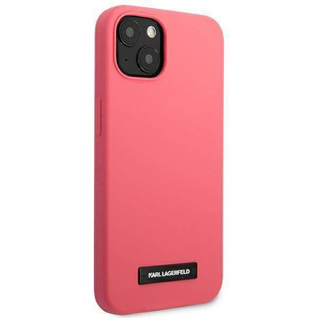 Karl Lagerfeld KLHCP13MSLMP1PI iPhone 13 6.1 &quot;Hardcase fuchsia / fuchsia Silicone Plaque
