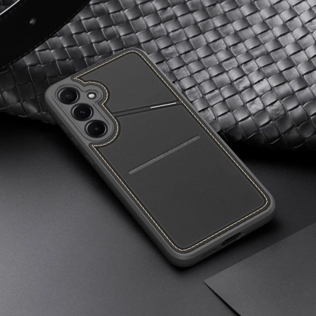 Etui Dux Ducis Rafi II na Samsung Galaxy S25+ z podstawką i portfelem - czarne