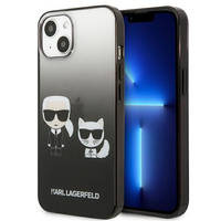 Karl Lagerfeld KLHCP13STGKCK iPhone 13 mini 5,4" Hardcase schwarz / schwarz Gradient Ikonik Karl & Choupette