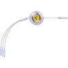 BASEUS zwijany kabel USB do Micro/Lightning/Typ C 3w1 Leo 3.5A 1.1m fioletowy CB000063