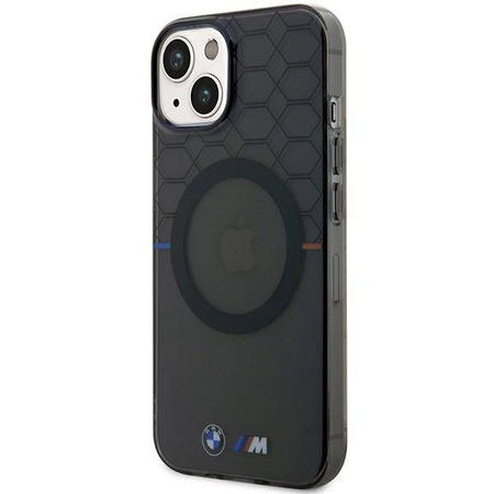 Hülle BMW BMHMP14SHGPK iPhone 14 6.1&quot; grau/grau Muster MagSafe