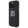 Original Handyhülle IPHONE 16 PRO DKNY Hardcase Liquid Silicone Metal Logo (DKHCP16LSMCBSK) schwarz